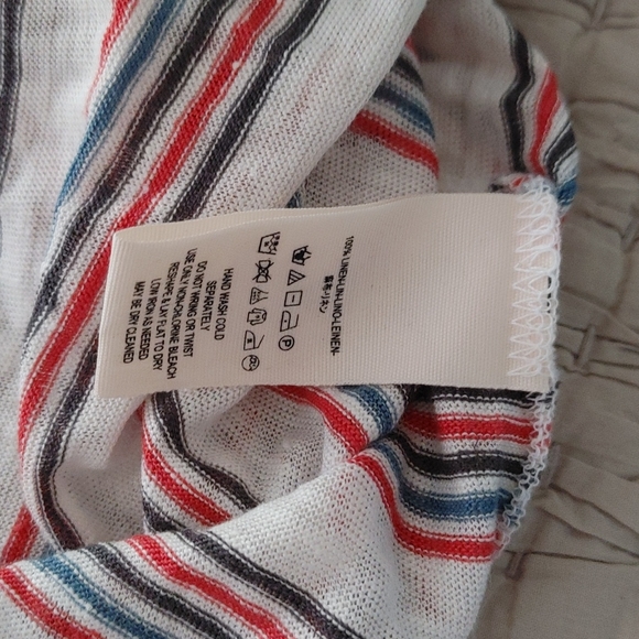 🔥🔥🔥WE THE FREE people Best Night Red white blue Linen tank NWT XS - Picture 10 of 11